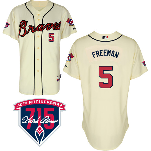 Freddie Freeman #5 Youth Baseball Jersey-Atlanta Braves Authentic Alternate 2 Cool Base MLB Jersey